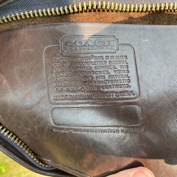 VINTAGE COACH BAG SLIM SATCHEL NYC MAHOGANY - Picture 15 of 16